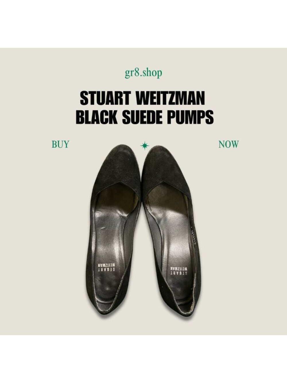 STUART WEITZMAN Black Suede Pumps Size 9 Elegant High Heels For Women